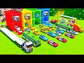 LONG TRUCKS TRANSPORT HEAVY EXCAVATOR | COLORFUL TRUCKS FS22 || FS22 COLORFUL TRUCKS