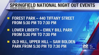 Springfield National Night Out events on Tuesday