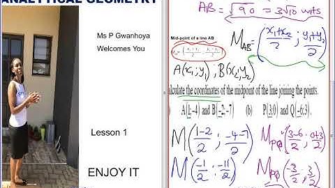 Analytical Geometry grade 11 lesson 1