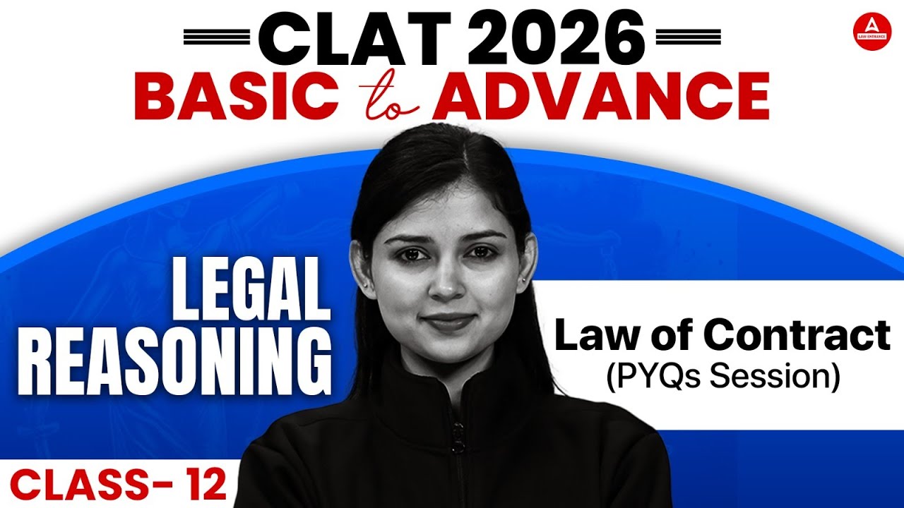 CLAT 2026 - Law of Contracts ( PYQs )| Legal reasoning | For Law ...