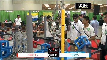 2015 VEXU Q115 - SPUT1 vs TGZ2 - 49 to 69-Division Div-VEX U-VEX Worlds 2015