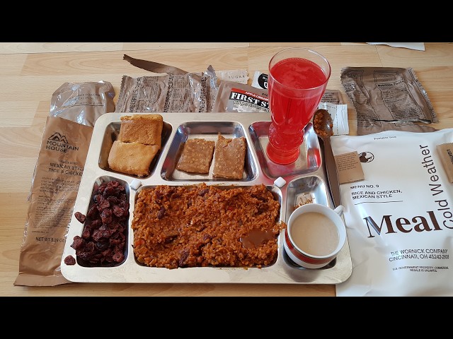 小物 US.ARMY / A-1 EXTREME COLD WEATHER FOOD USA MRE Cold Weather Field Ration Menu 9: Rice And Chicken Mexican