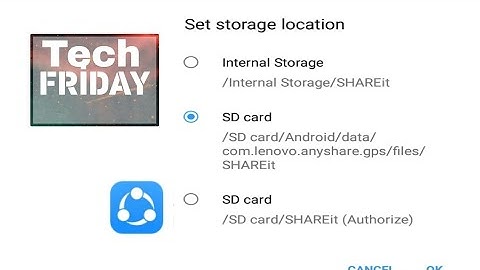 SHAREit Memory Setting || SHAREit phone Stroge to External Storge