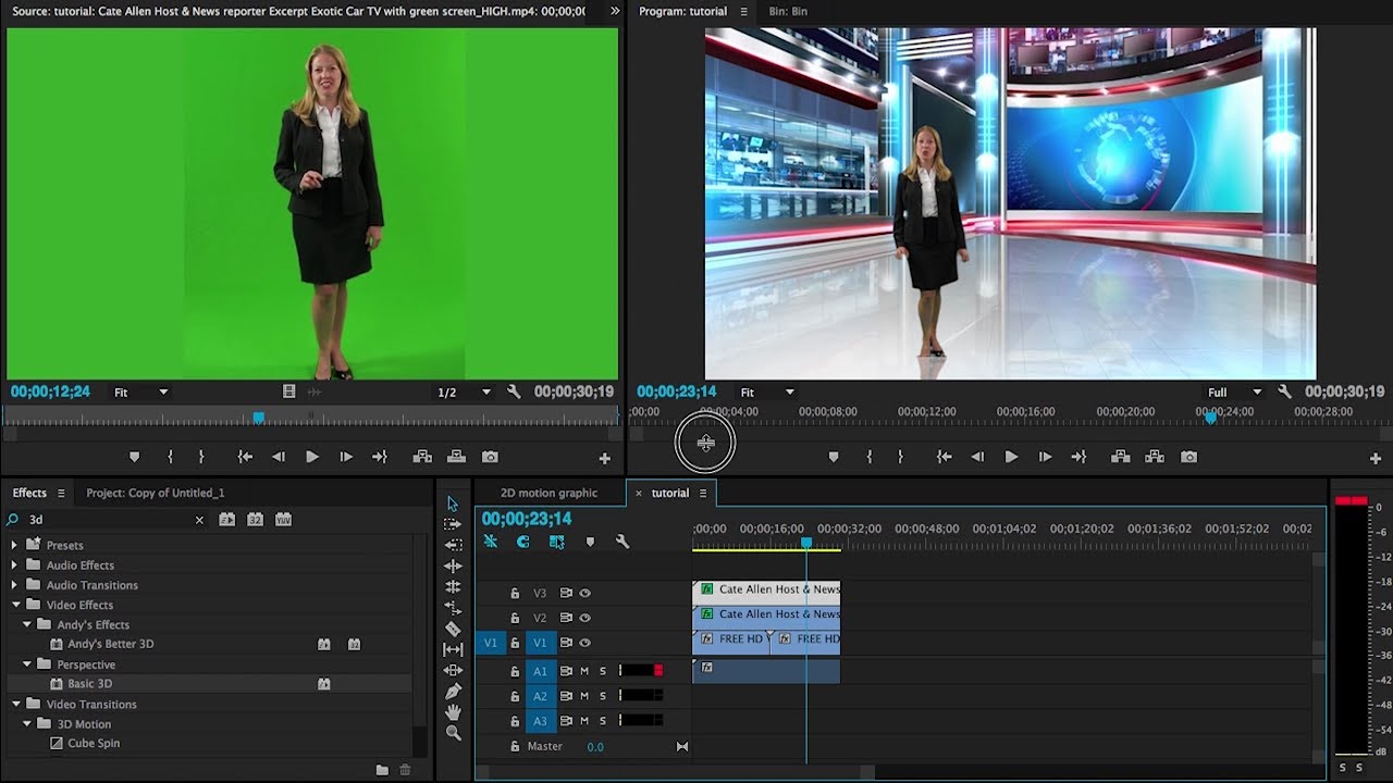 adobe premiere tutorials for beginners green screen