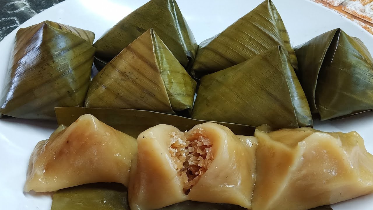 ขนมหมกไส้มะพร้าวแป้งเหนียวนุ่มข้ามคืน ไส้หอม หวาน อร่อย ขนมเทียนไส้มะพร้าว