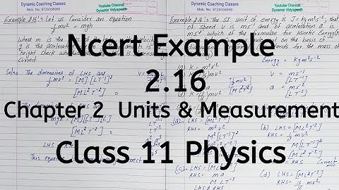 Ncert Example 1.4 | Chapter 1 | Units and Measurement | Class 11 Physics