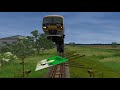 踏切で看板（牛乳工場）が落ちる Game Train simulator (鉄道シミュレーター)