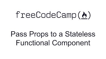 Pass Props to a Stateless Functional Component - React - Free Code Camp