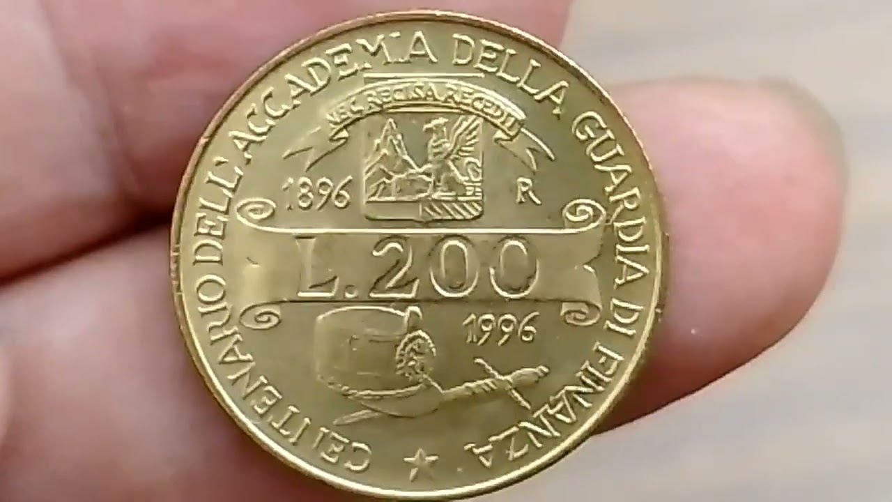 200 lire 1996 per i 100 anni dell'Accademia Guardia di Finanza. Rara, Alto Valore?