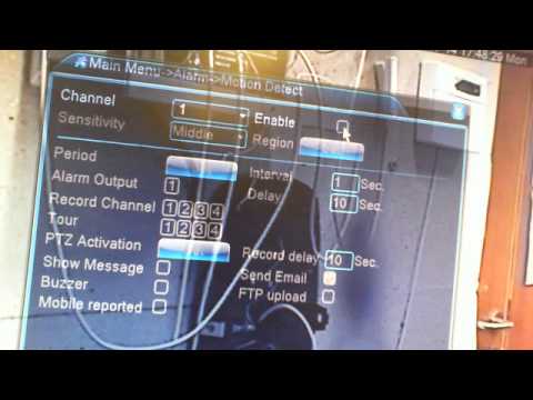 motion detection in DVR's access control management software