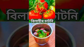 বলহৰ চটন ৷ Tomato Chutney Assamese Chutney Satni Recipe Assamese Recipe Bilahi Chutney