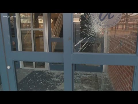 Celebrations, destruction on campus follow UConn victory