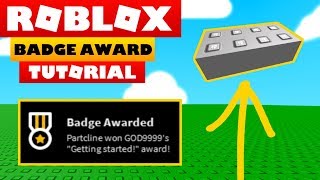 Roblox Studio Tutorial How To Make And Use Player Badges Youtube - badge script roblox