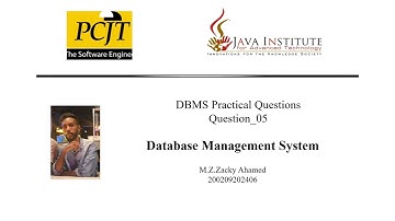 The Insert Query statement | Data Base Task 05 | @javainstituteforadvancedte1415