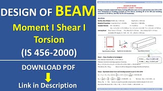 DESIGN OF BEAM AS PER IS 456-2000 I MANUAL BEAM DESIGN I STRUCTSOFTCENTRE I CIVIL ENGINEERING screenshot 3