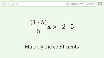 Solving Linear Inequalities: x/5+6 is Greater Than 4