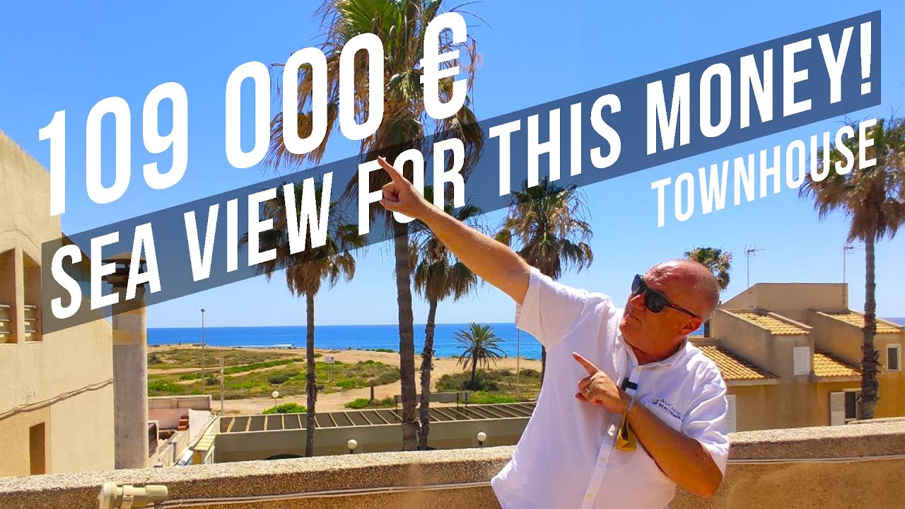💰 Интересное предложение 🔥 Таунхаус в Торревьехе с видом на море из частного солярия
