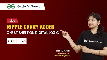 Ripple Carry Adder | CHEAT SHEET ON DIGITAL LOGIC | GATE 2023