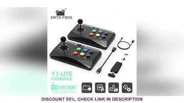 DATA FROG Y3 Arcade 4K Video Game Console with Game Arcade Keyboard Built-in 20000 Games Stick For P