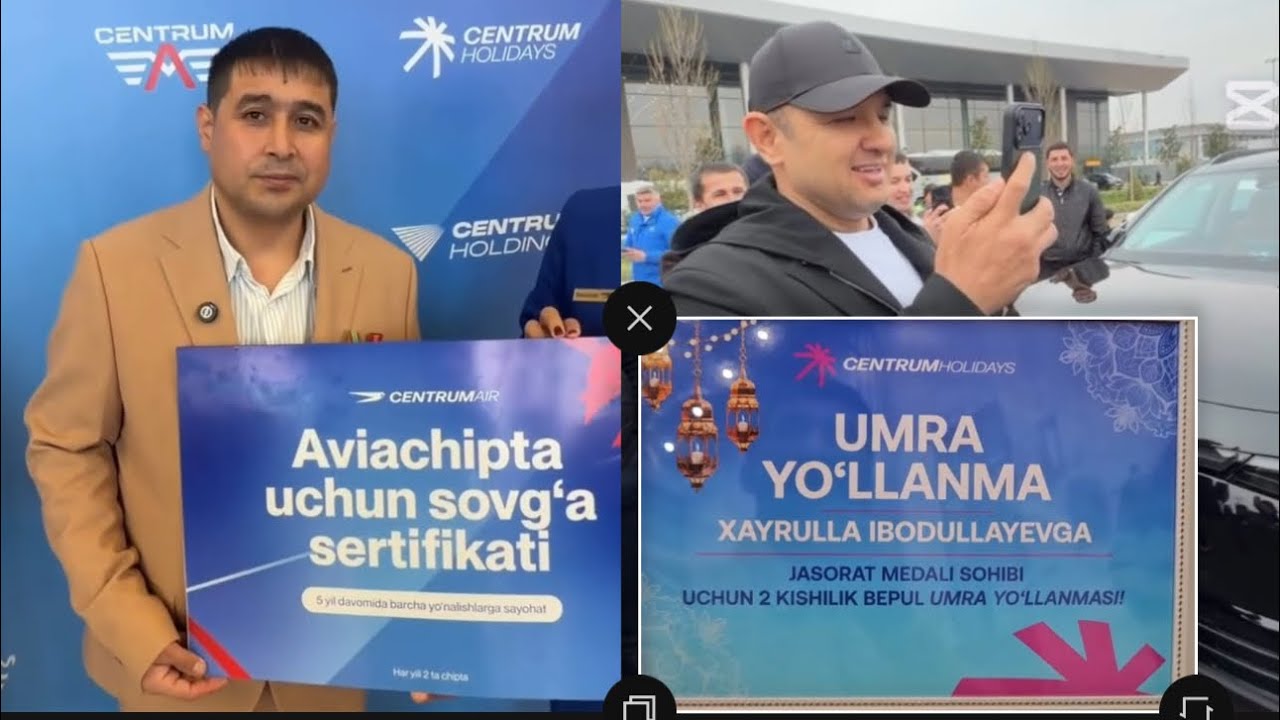 XAYRULLA AKA KELDI VA ABDURAHIM UNGA UMRAGA YOLLANMA BERDI VA SERTIFAT AVIA KASSA TOMONIDAN 