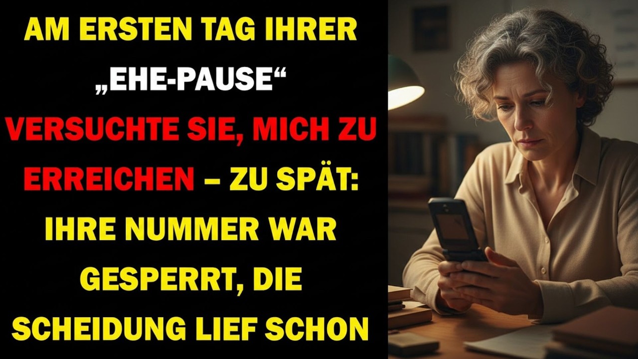 🔥AM ERSTEN TAG IHRER „EHE PAUSE“ RIEF SIE MICH AN – ZU SPÄT🔥