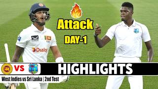 Sri Lanka Vs West Indies 2nd Test Match Day 1 Full Highlights 2026 | SL Vs WI