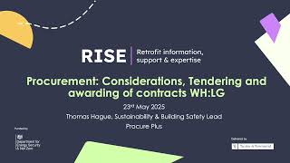 Procurement Considerations, Tendering and awarding of contracts, Warm Homes: LG | RISE Masterclass