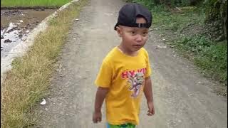 Dede Al liat Traktor di sawah yg lagi di bajak 