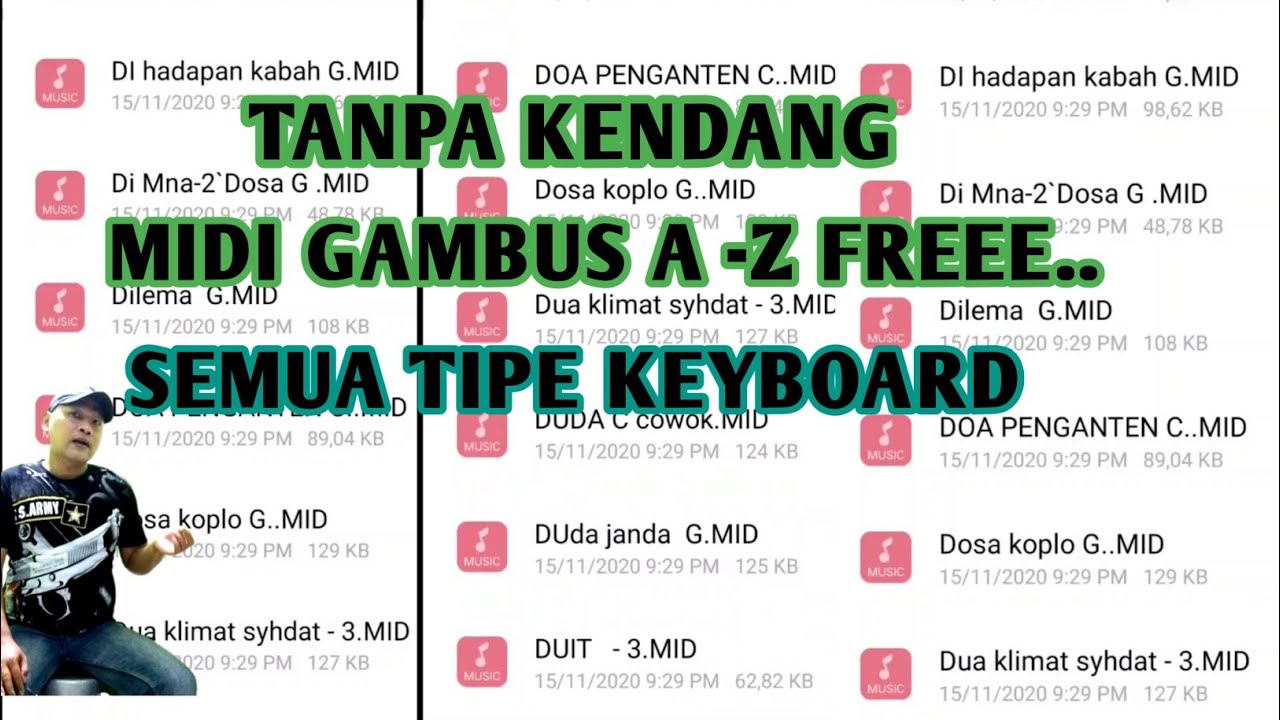 Membagikan midi-midi gambus all Keyboard
