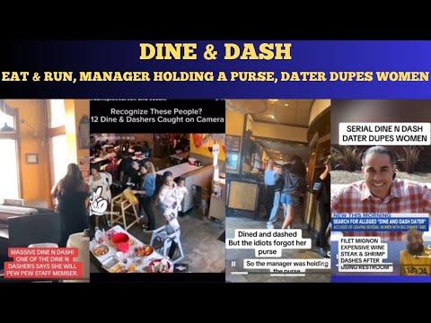 تناول الطعام واندفع تناول الطعام دون دفع نسيت إحدى الزبائن حقيبتها قبل أن تندفع 