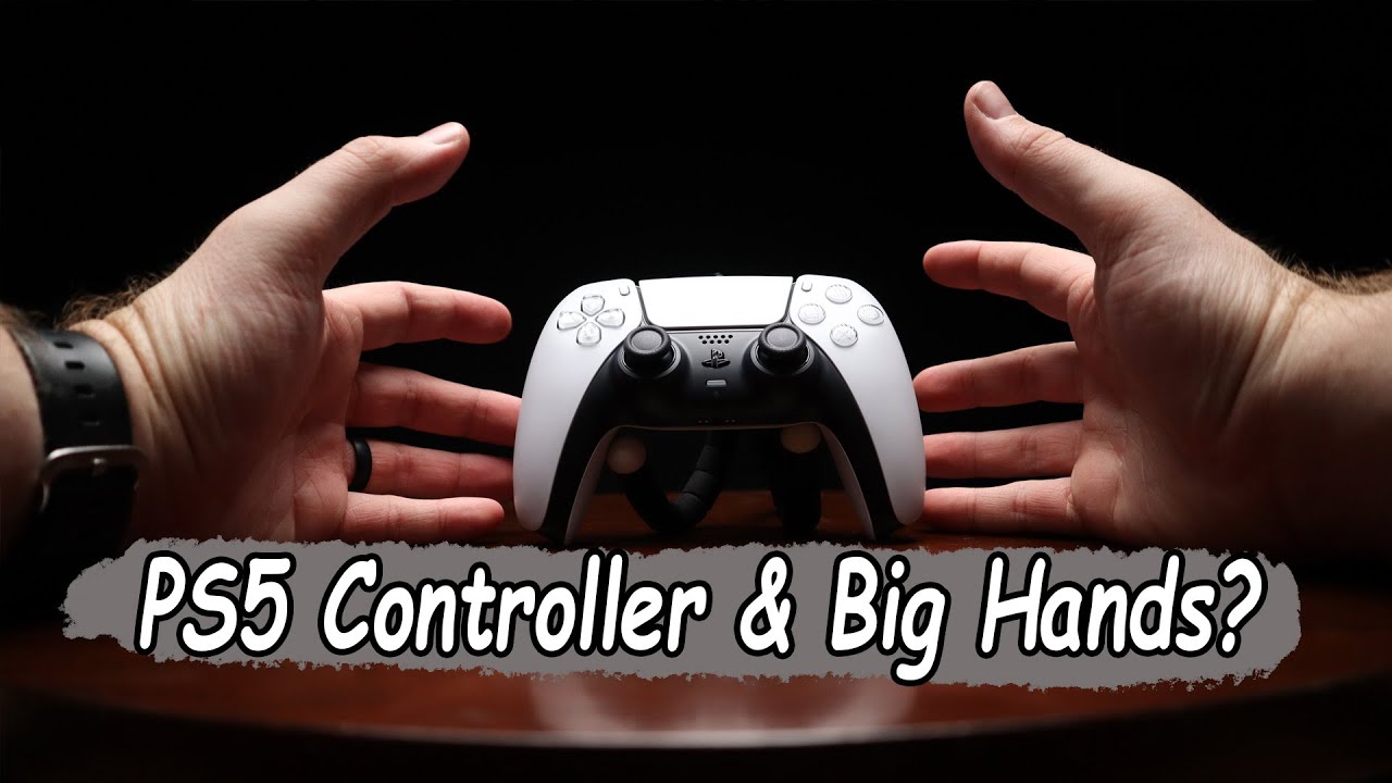 Big control. Ps5 Controller in hand.