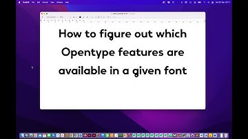 Get OpenType features from font