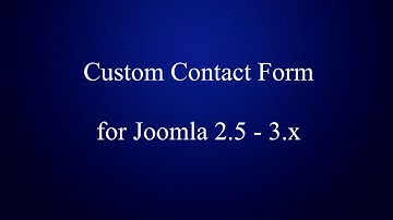 Simple and Beautiful Custom Contact Form for Joomla 2.5 - 3.x!