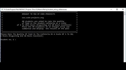 CAFETERIA RATING SYSTEM IN C PROGRAMMING WITH SOURCE CODE