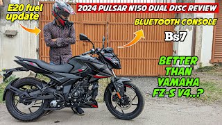 All New 2024 Pulsar N150 Top Model Review With Dual Disc & Bluetooth Console | Top Speed 🔥