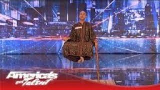 special head levitates and shocks the crowd - america's got talent