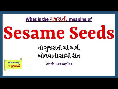 Sesame seeds Meaning in Gujarati | Sesame seeds નો અર્થ શું છે |Sesame seeds in Gujarati Dictionary|