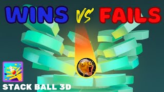 FUNNIEST FAILS (WITH MEME EDITS) IN STACK BALL 3D | Epic Wins and Funniest Fails