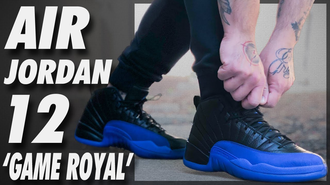 retro 12 black and royal blue