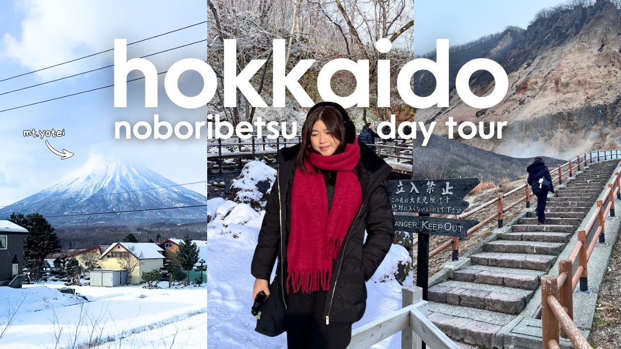 Hokkaido in Winter ❄️ Noboribetsu day tour (Lake Toya, Mt. Yotei, Fukidashi park, Shōwa-shinzan)