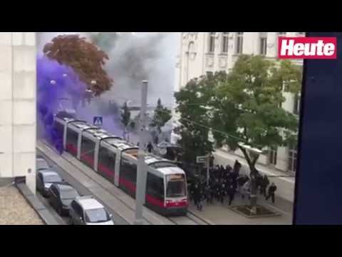 Hooligan-Massenschlägerei vor dem 319. Wiener Derby