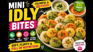 Mini Veg Idly Bites 🥕🥦 | Healthy Kids Snack Recipe | Soft, Colorful & Super Tasty! screenshot 4