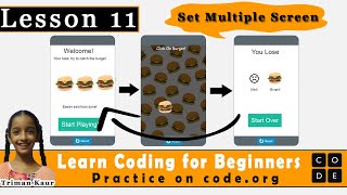 How to Set Multiple Screens in App Lab | App Lab Lesson 11 | White hat jr App Lab