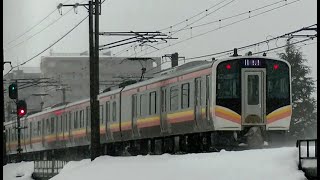 E129系B16編成　信越本線下り普通445M　長岡→新潟