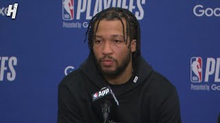 Jalen Brunson talks Game 4 Win vs 76ers, Postgame Interview 🎤