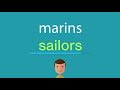 Comment dire marins en anglais