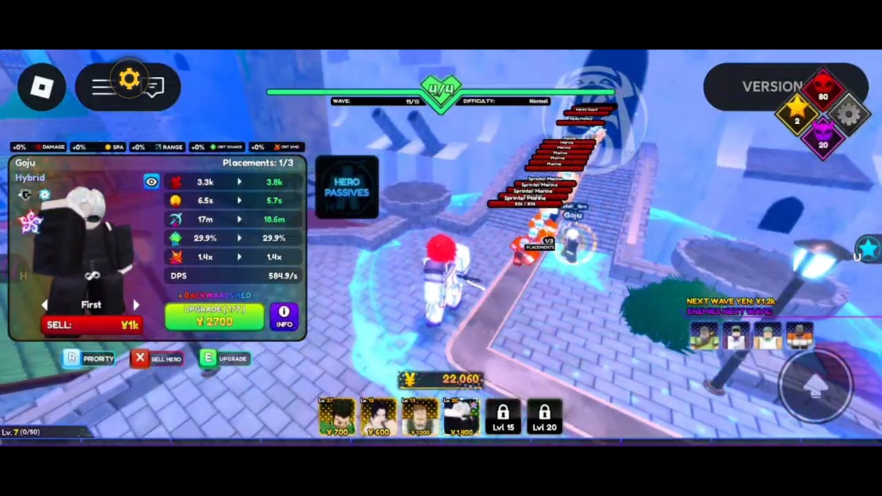 Overload Showcase GOJO MYTHIC UNIT ANIME OVERLOAD SHOWCASE (NOT EVOLVED) - YouTube
