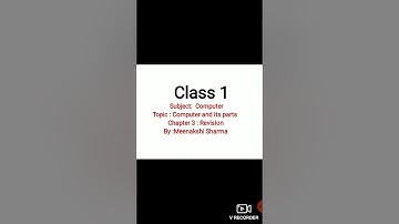 Class 1 computer chapter 3 revision