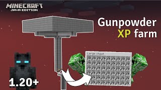 Minecraft: EASY GUNPOWDER XP FARM TUTORIAL! 1.20+