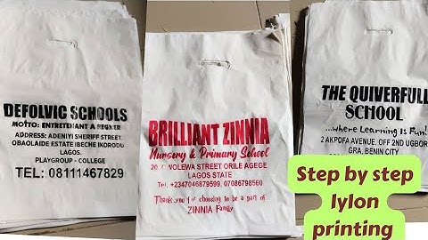 Screen printing on Nylon bag/shopping bag step by step.